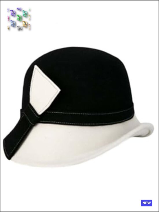 Wool Felt Fedora Hat with Bow Bowler Derby Church Wedding Cocktail Party main image 5
